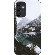 Coque Samsung Galaxy A15 - Silicone rigide noir Winter 22 snowy mountain and lake