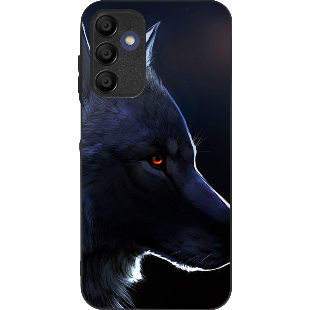 Coque Samsung Galaxy A15 - Silicone rigide noir Wolf Shape