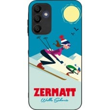 Coque Samsung Galaxy A15 - Silicone rigide noir Zermatt Ski Downhill