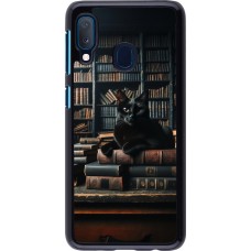 Coque Samsung Galaxy A20e - Chat livres sombres