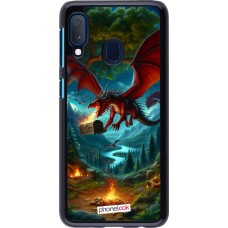 Coque Samsung Galaxy A20e - Dragon Volant Forêt Trésor