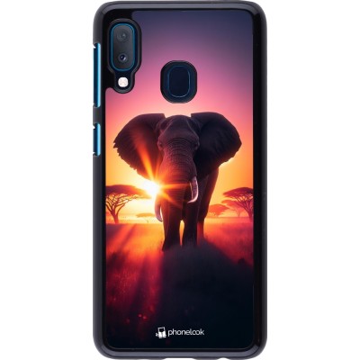 Coque Samsung Galaxy A20e - Elephant Sunrise Beauty