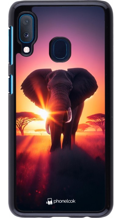 Coque Samsung Galaxy A20e - Elephant Sunrise Beauty