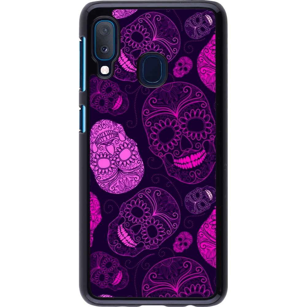 Coque Samsung Galaxy A20e - Halloween 2023 pink skulls