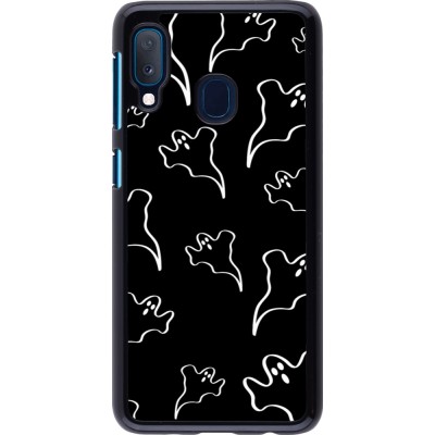 Coque Samsung Galaxy A20e - Halloween 2024 black and white ghosts