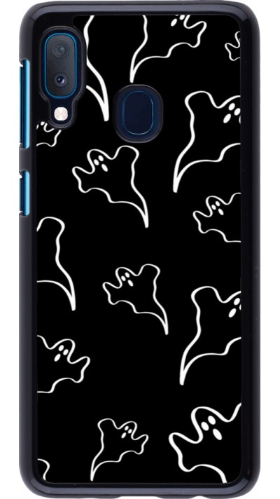 Coque Samsung Galaxy A20e - Halloween 2024 black and white ghosts