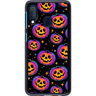 Coque Samsung Galaxy A20e - Halloween 2024 rainbow pumpkins