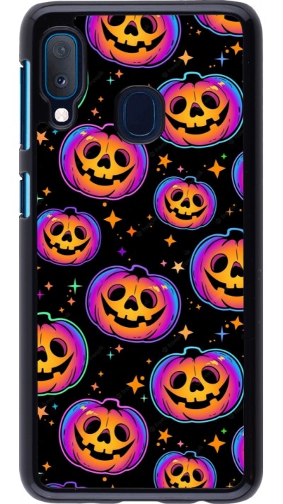 Coque Samsung Galaxy A20e - Halloween 2024 rainbow pumpkins