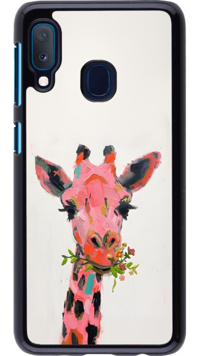 Coque Samsung Galaxy A20e - Pink Girafe Paint