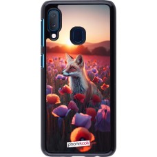 Coque Samsung Galaxy A20e - Renard pourpre au crépuscule