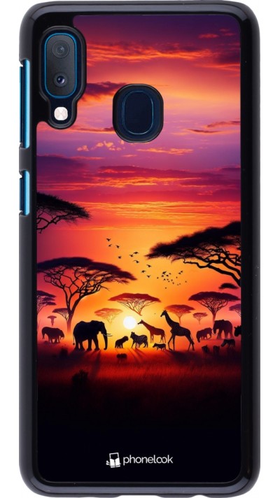 Coque Samsung Galaxy A20e - Safari sunset wildlife