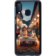 Coque Samsung Galaxy A20e - Valentine 2024 Dog & Cat Candlelight