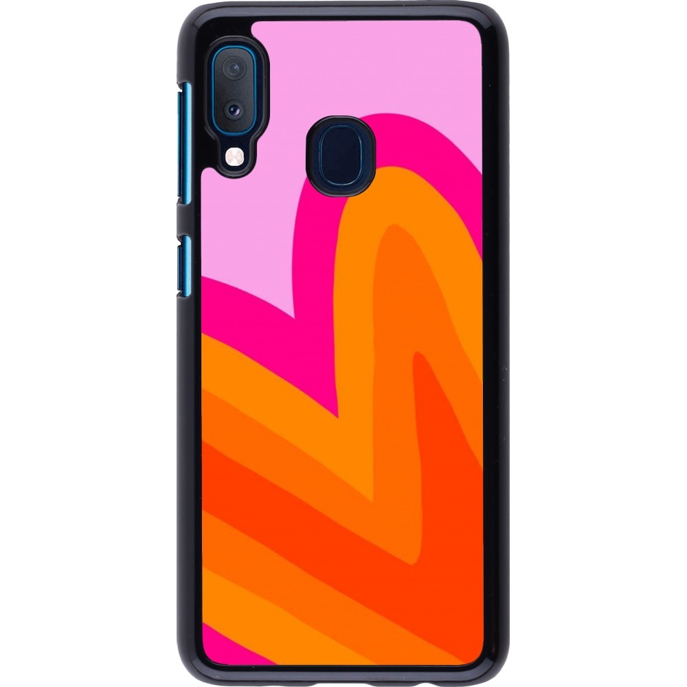 Coque Samsung Galaxy A20e - Valentine 2024 heart gradient