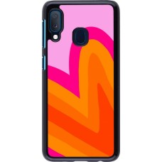 Coque Samsung Galaxy A20e - Valentine 2024 heart gradient