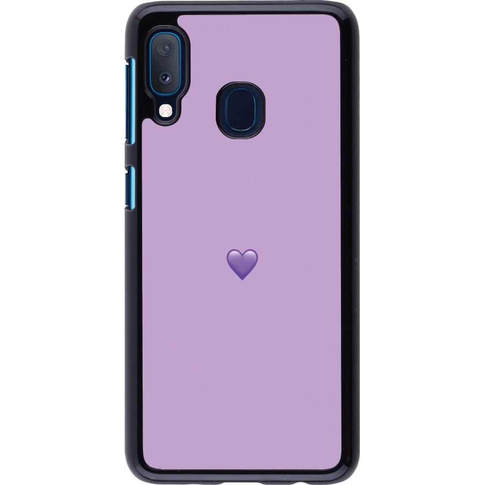 Coque Samsung Galaxy A20e - Valentine 2023 purpule single heart