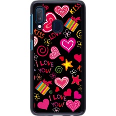 Samsung Galaxy A20e Case Hülle - Valentine 2023 love symbols