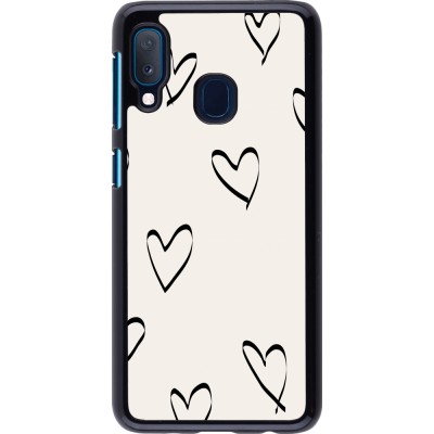 Coque Samsung Galaxy A20e - Valentine 2023 minimalist hearts