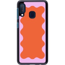 Coque Samsung Galaxy A20e - Wavy Rectangle Orange Pink