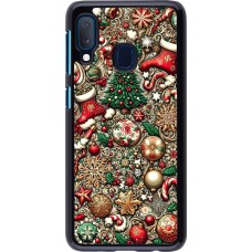 Samsung Galaxy A20e Case Hülle - Weihnachten 2023 Mikromuster