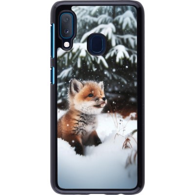 Coque Samsung Galaxy A20e - Noël 2023 Renardeau sapin