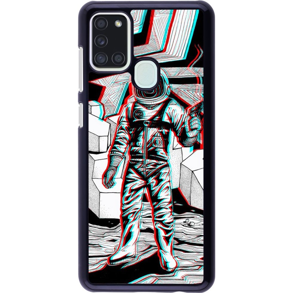 Hülle Samsung Galaxy A21s - Anaglyph Astronaut