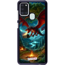 Coque Samsung Galaxy A21s - Dragon Volant Forêt Trésor