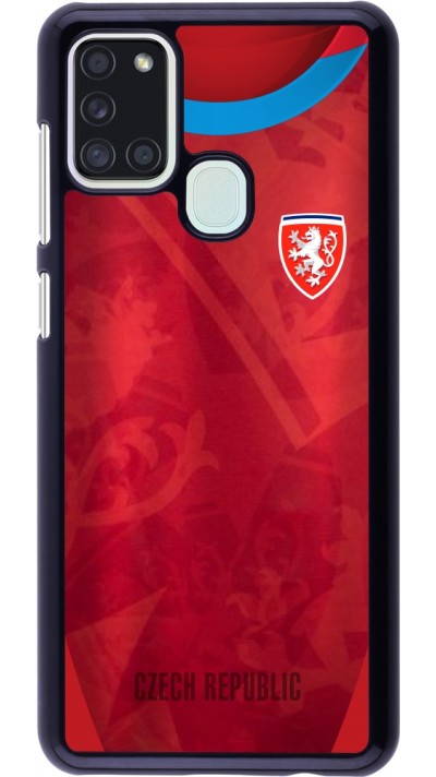 Coque Samsung Galaxy A21s - Maillot de football République Tchèque personnalisable