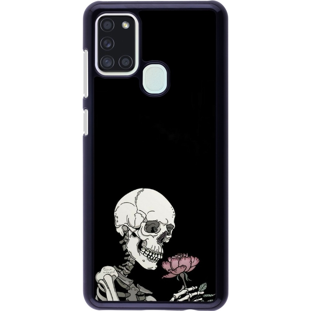 Coque Samsung Galaxy A21s - Halloween 2023 rose and skeleton