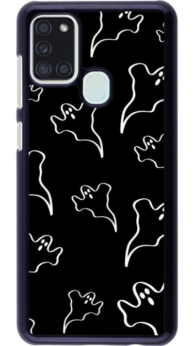 Coque Samsung Galaxy A21s - Halloween 2024 black and white ghosts