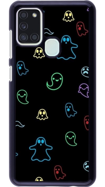 Coque Samsung Galaxy A21s - Halloween 2024 colorful ghosts