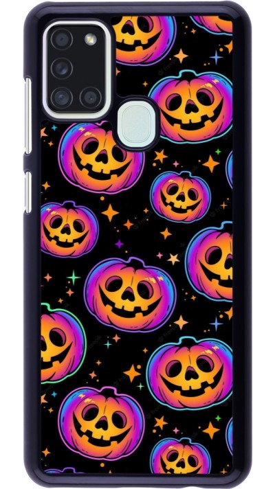 Coque Samsung Galaxy A21s - Halloween 2024 rainbow pumpkins