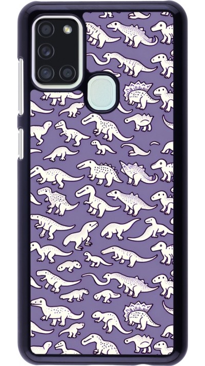 Coque Samsung Galaxy A21s - Mini dino pattern violet