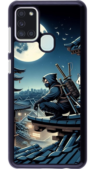 Coque Samsung Galaxy A21s - Ninja sous la lune