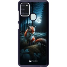 Coque Samsung Galaxy A21s - Renard lune forêt