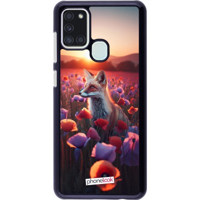 Coque Samsung Galaxy A21s - Renard pourpre au crépuscule