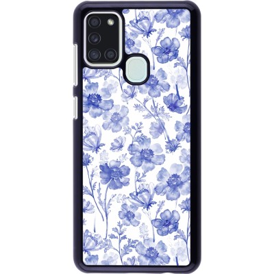 Coque Samsung Galaxy A21s - Spring 23 watercolor blue flowers