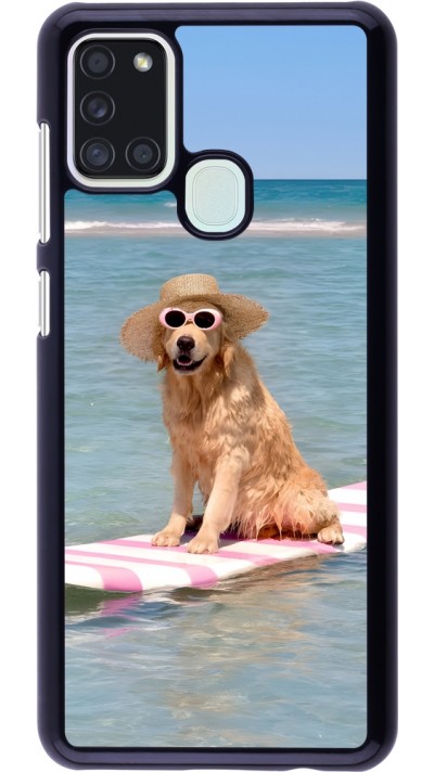 Coque Samsung Galaxy A21s - Summer Dog on Paddle