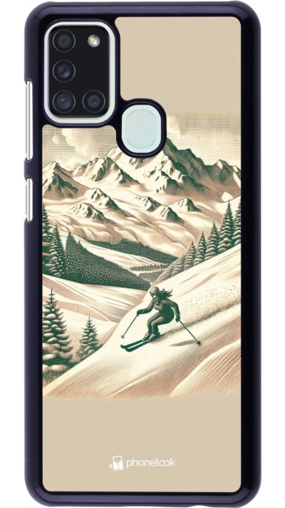 Coque Samsung Galaxy A21s - Vintage Ski Mountain