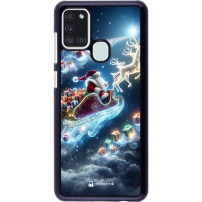 Coque Samsung Galaxy A21s - Noël 2023 Père Noël enchanté