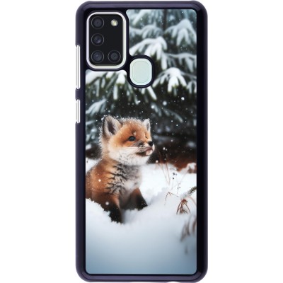 Coque Samsung Galaxy A21s - Noël 2023 Renardeau sapin