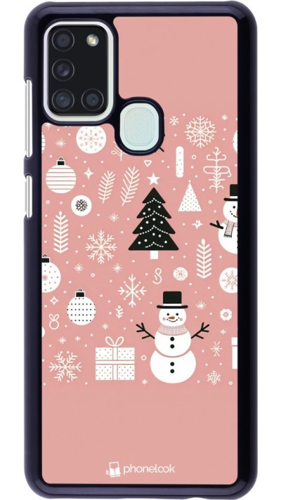 Samsung Galaxy A21s Case Hülle - Weihnachten 2024 Rose Schneemann Weihnachten