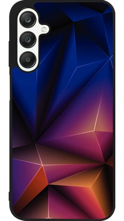 Coque Samsung Galaxy A25 - Silicone rigide noir Abstract Triangles 