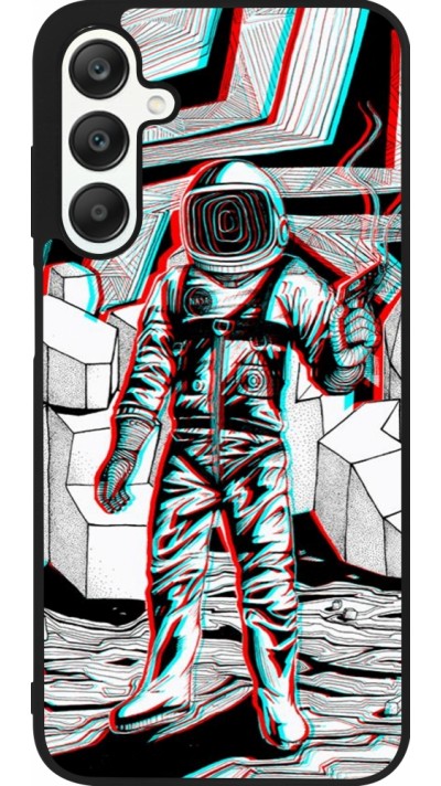 Coque Samsung Galaxy A25 - Silicone rigide noir Anaglyph Astronaut