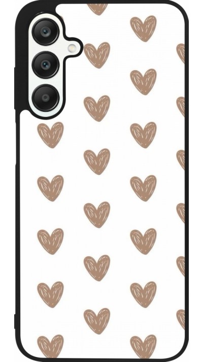 Coque Samsung Galaxy A25 - Silicone rigide noir Autumn 2024 brown hearts