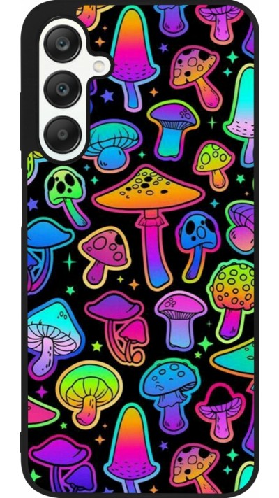 Coque Samsung Galaxy A25 - Silicone rigide noir Autumn 2024 magic mushrooms