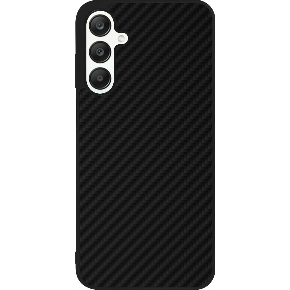 Coque Samsung Galaxy A25 - Silicone rigide noir Carbon Basic