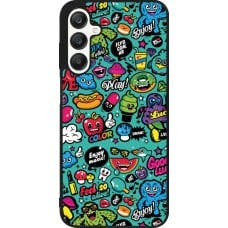 Coque Samsung Galaxy A25 - Silicone rigide noir Cartoons old school