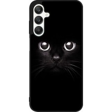 Coque Samsung Galaxy A25 - Silicone rigide noir Cat eyes