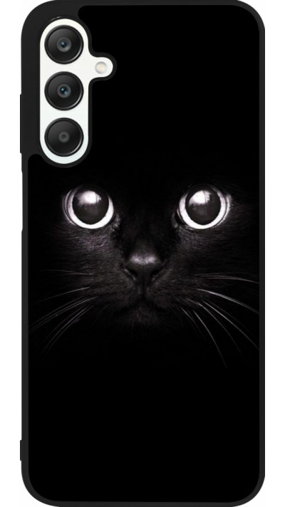 Coque Samsung Galaxy A25 - Silicone rigide noir Cat eyes