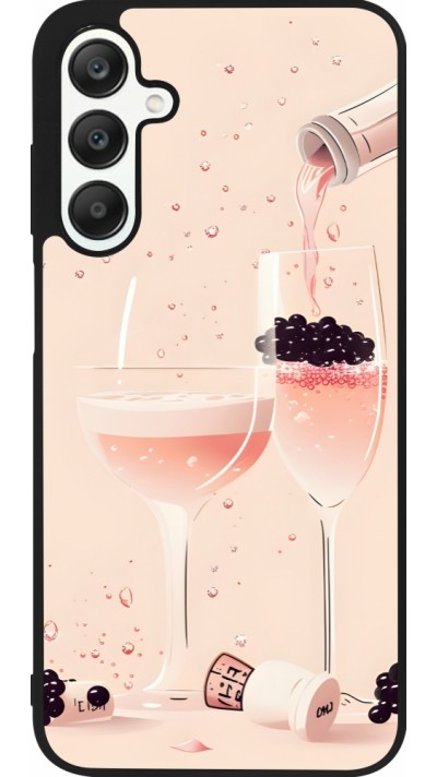 Coque Samsung Galaxy A25 - Silicone rigide noir Champagne Pouring Pink